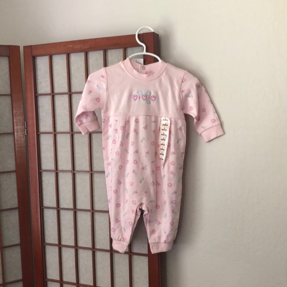 Pink Heart Valentines Deadstock Onesie - Picture 1 of 10